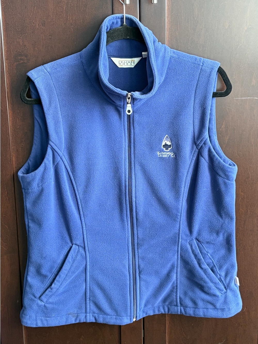 Cracker Wheat Royal Blue Fleece Zip Vest